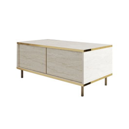 Hanah Home Mesa de Centro Imaj - Travertino y Oro